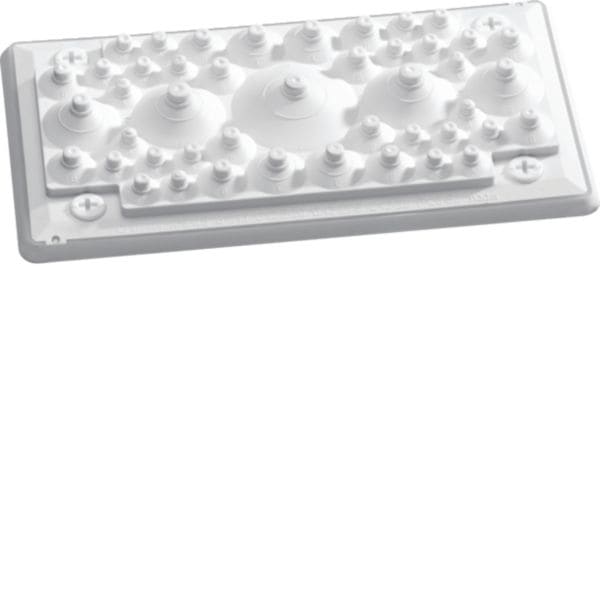 HAGER BOCCHIOTTI - Piastra passacavi in plastica con ingressi per cavi quadro evo