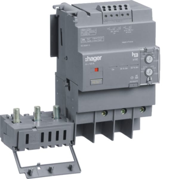 HAGER BOCCHIOTTI - Blocco Differenziale Regolabile - Temporizzato Per X160 3 Poli 125 A