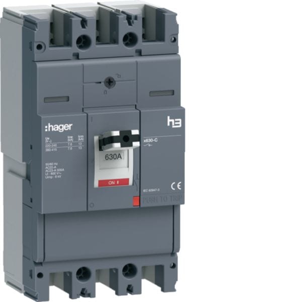 HAGER BOCCHIOTTI - Interruttore manovra sezionatore h3 X630 3poli 630A