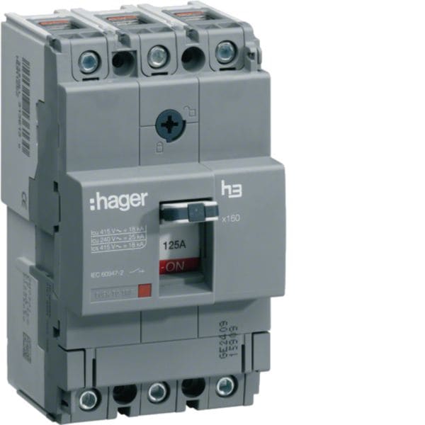HAGER BOCCHIOTTI - Interruttore automatico x160 3 Poli 40 kA 40 A sganciatore magnetotermico