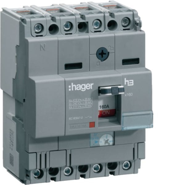 HAGER BOCCHIOTTI - Interruttore automatico x160 4 Poli 40 kA 160 A sganciatore magnetotermico