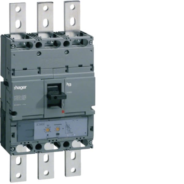 HAGER BOCCHIOTTI - Interruttore automatico h1000 3 Poli 50 kA 630 A sganciatore elettronico LSI
