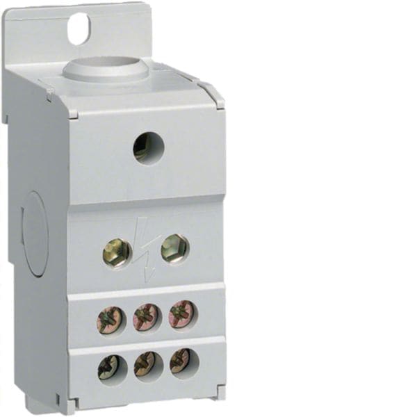 HAGER BOCCHIOTTI - Sistema quadro Blocco Di Distribuzione Unipolare 160A 7 Connessioni