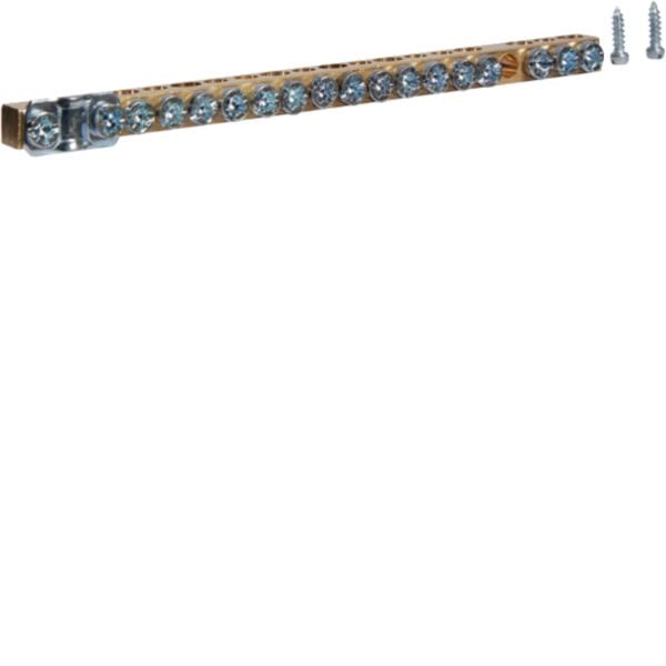 HAGER BOCCHIOTTI - Morsettiera In Ottone Senza Zoccolo 17 Connessioni 1X25+8X16+8X10 Mmq