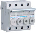 HAGER BOCCHIOTTI - Interruttore Portafusibile Combinato L38 10.3X38 Mm 3 Poli+N 4 M. Din