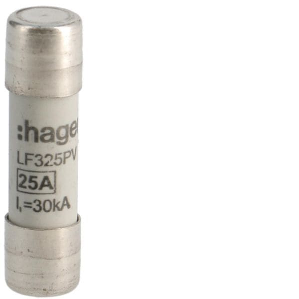 HAGER BOCCHIOTTI - Fusibile Cilindrico Per Fotovoltaico 10.3X38 Mm 25 A 600 V Dc