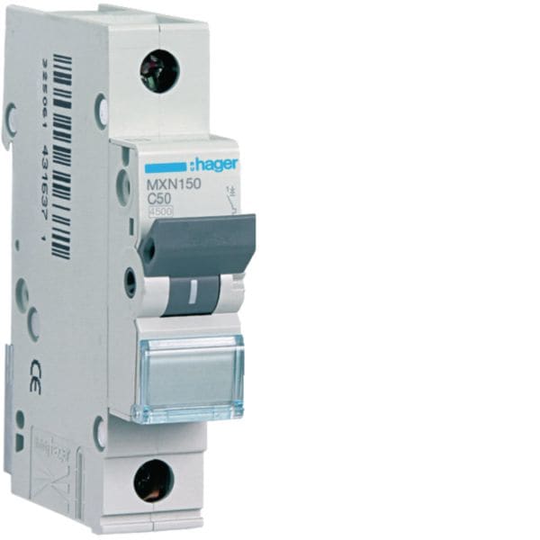 HAGER BOCCHIOTTI - INTERR. AUTOM. 1P 50A 4.5KA B 1M