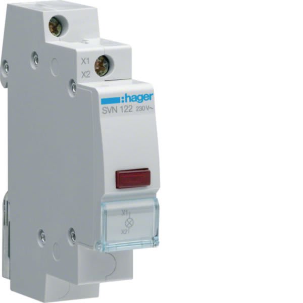 HAGER BOCCHIOTTI - 1 Segnalatore Luminoso 230 V Ac Led Rosso 1 M. Din