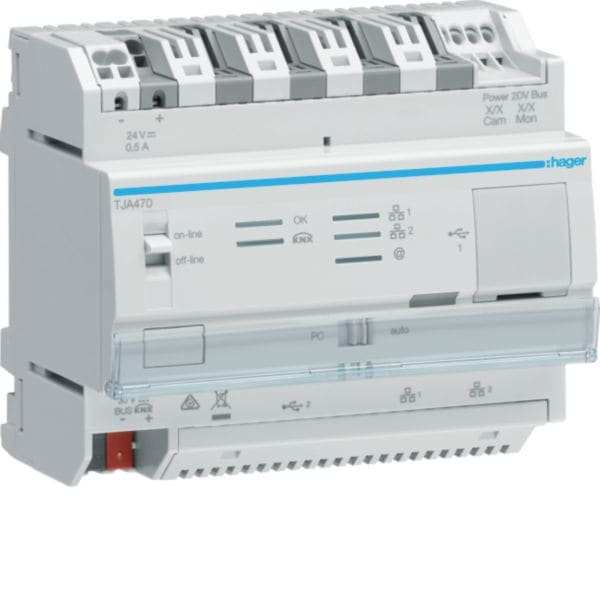 HAGER BOCCHIOTTI - MODULO SERVER EXPERT DOMOVEA KNX TP-IP IOT +EASY 24VDC 6M