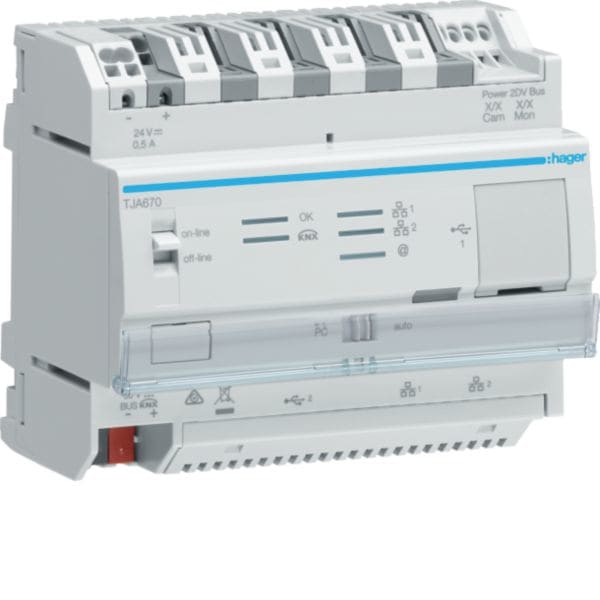 HAGER BOCCHIOTTI - MODULO SERVER BASIC DOMOVEA KNX TP-IP IOT +EASY 24VDC 6M