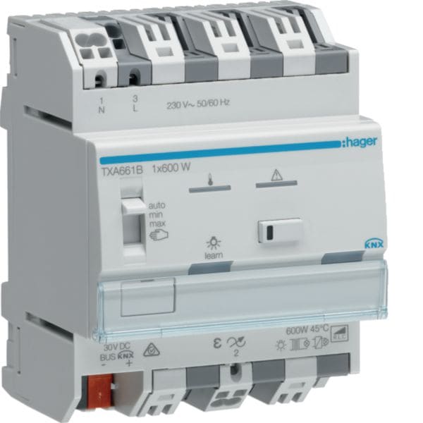 HAGER BOCCHIOTTI - Modulo TP KNX easy Dimmer Rlc 1 Out 600W 230V 4M