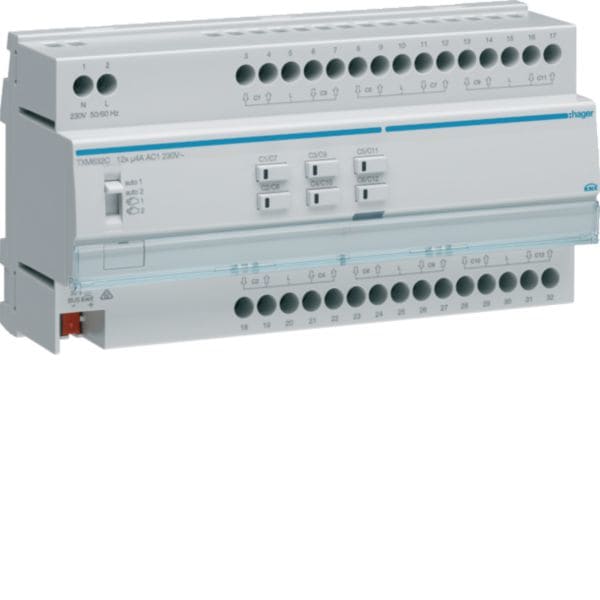 HAGER BOCCHIOTTI - Modulo TP KNX easy Veneziane 12 Out 4A AC1 230V 1