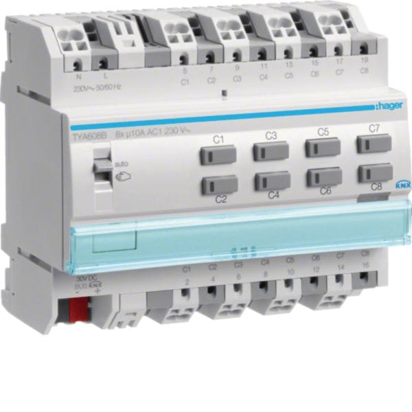 HAGER BOCCHIOTTI - MOD TP PLUS 8 OUT 10A AC1 230V - 6M