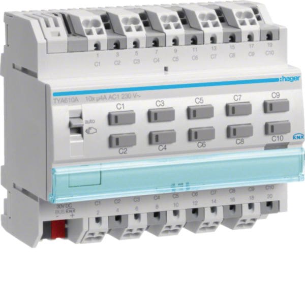 HAGER BOCCHIOTTI - MOD TP PLUS 10 OUT 4A AC1 230V - 6M