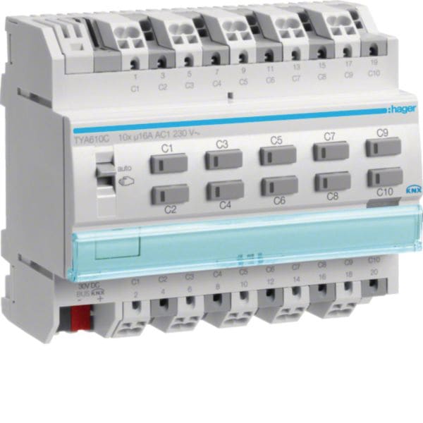 HAGER BOCCHIOTTI - MOD TP PLUS 10 OUT 16A AC1 230V - 6M