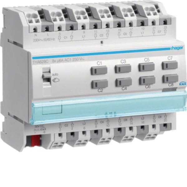 HAGER BOCCHIOTTI - ModuloTP plus veneziane8 OUT 6A AC1 230V - 6M