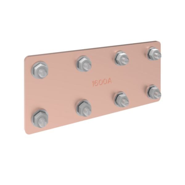 HAGER BOCCHIOTTI - 4 piastre di giunzione portata 800A per barre in alluminio quadro evo