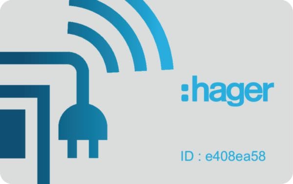 HAGER BOCCHIOTTI - Kit di accessori EVCS 20 badge WiFi hotspot RFID