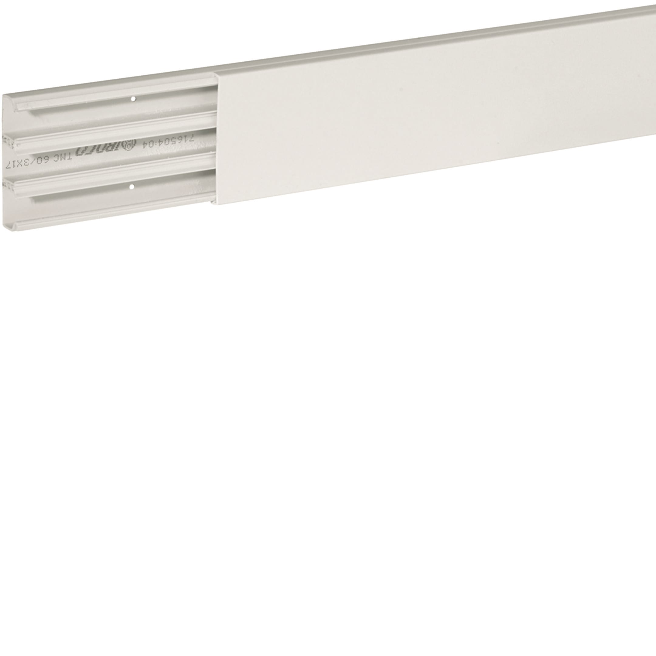 HAGER BOCCHIOTTI - Minicanale 3 scomparti con coperchio standard bianco TMC 60/3x17 W