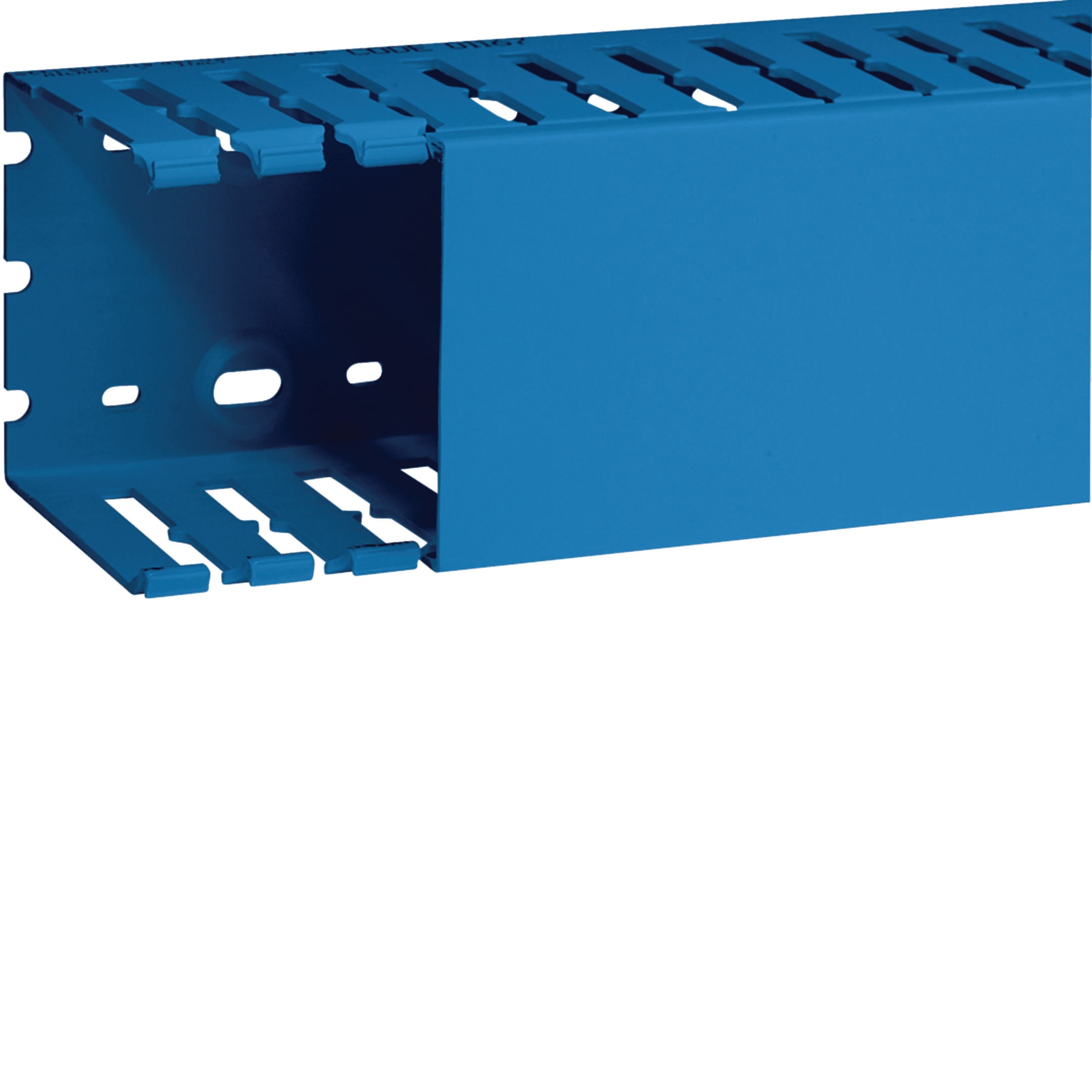 HAGER BOCCHIOTTI - Canaletta per cablaggio modulo 20 feritoia 8 blu T1-F 80x80 BL