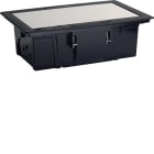 HAGER BOCCHIOTTI - NEST 8 ANTISC Torretta a scomparsa 8 moduli con coperchio antiscivolo NERO