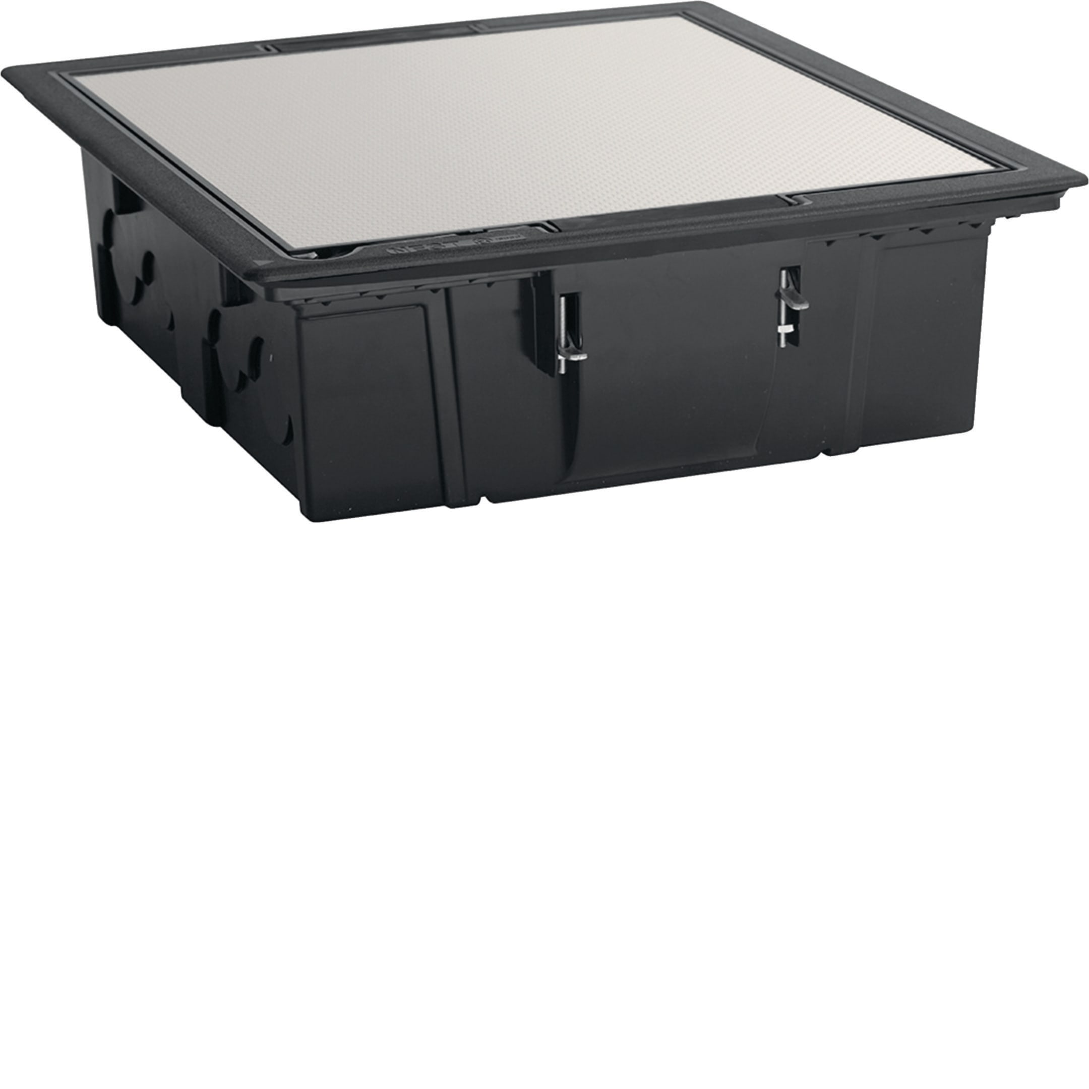 HAGER BOCCHIOTTI - NEST 16 ANTISC Torretta a scomparsa 16 moduli con coperchio antiscivolo NERO