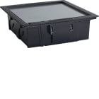 HAGER BOCCHIOTTI - NEST 16 MATT Torretta a scomparsa 16 moduli con coperchio per mattonella NERO