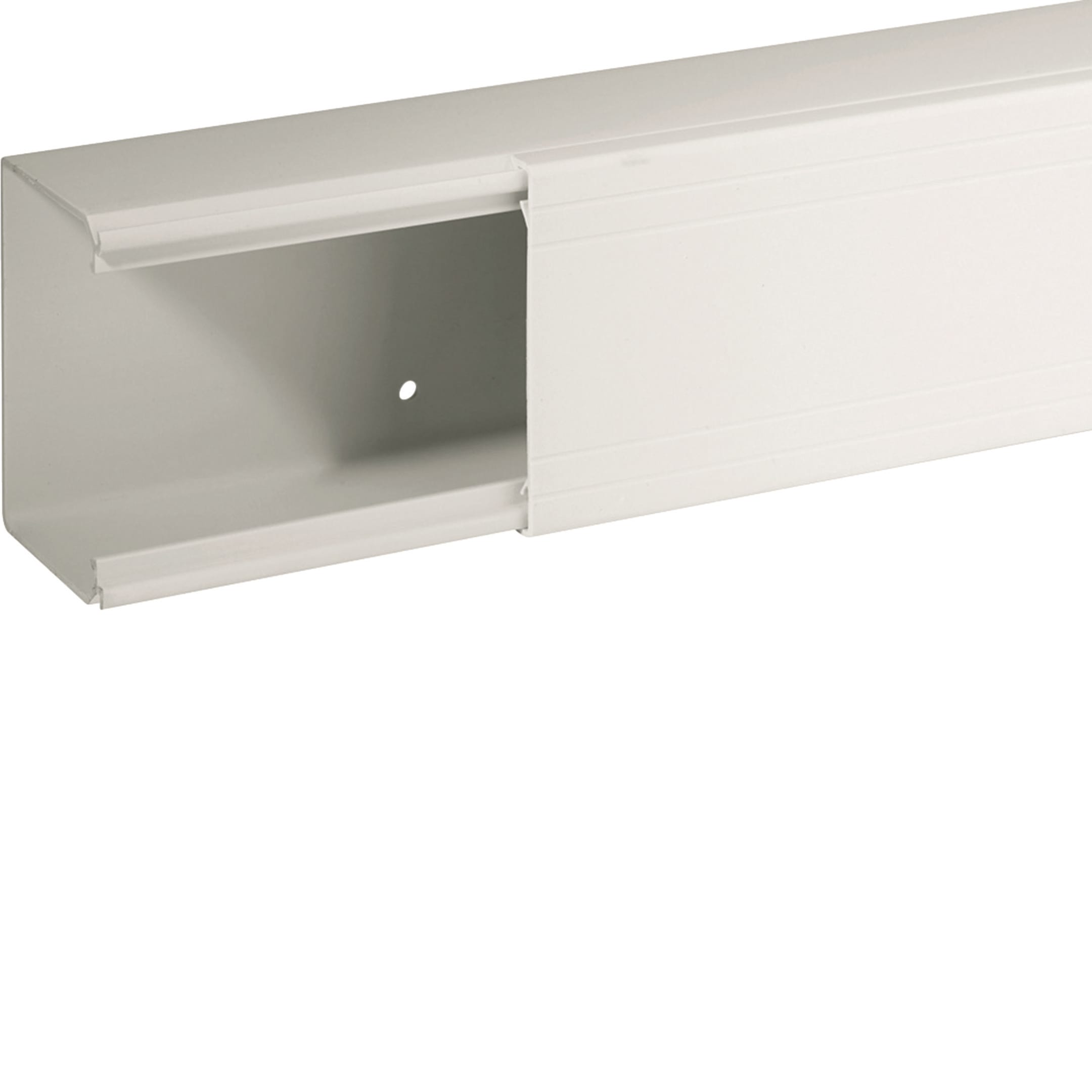 HAGER BOCCHIOTTI - Canale porta cavi con base piana bianco completo di coperchio TA-EN 80x60 W