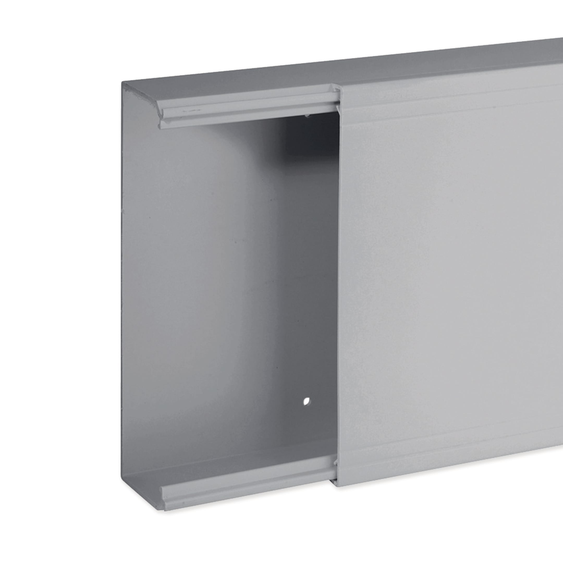 HAGER BOCCHIOTTI - Canale porta cavi con base piana grigio completo di coperchio TA-EN 200x60 G