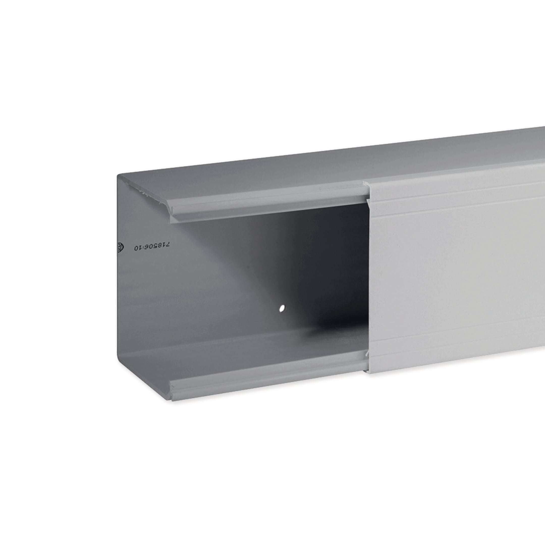 HAGER BOCCHIOTTI - Canale porta cavi con base piana grigio completo di coperchio TA-EN 100x80 G