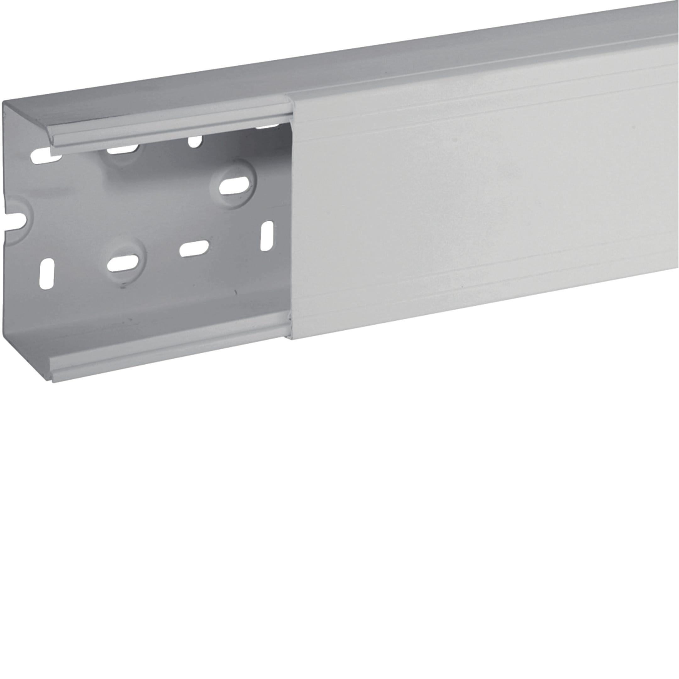 HAGER BOCCHIOTTI - Canale porta apparecchi e porta cavi grigio completo di coperchio TA-N 100x60 G