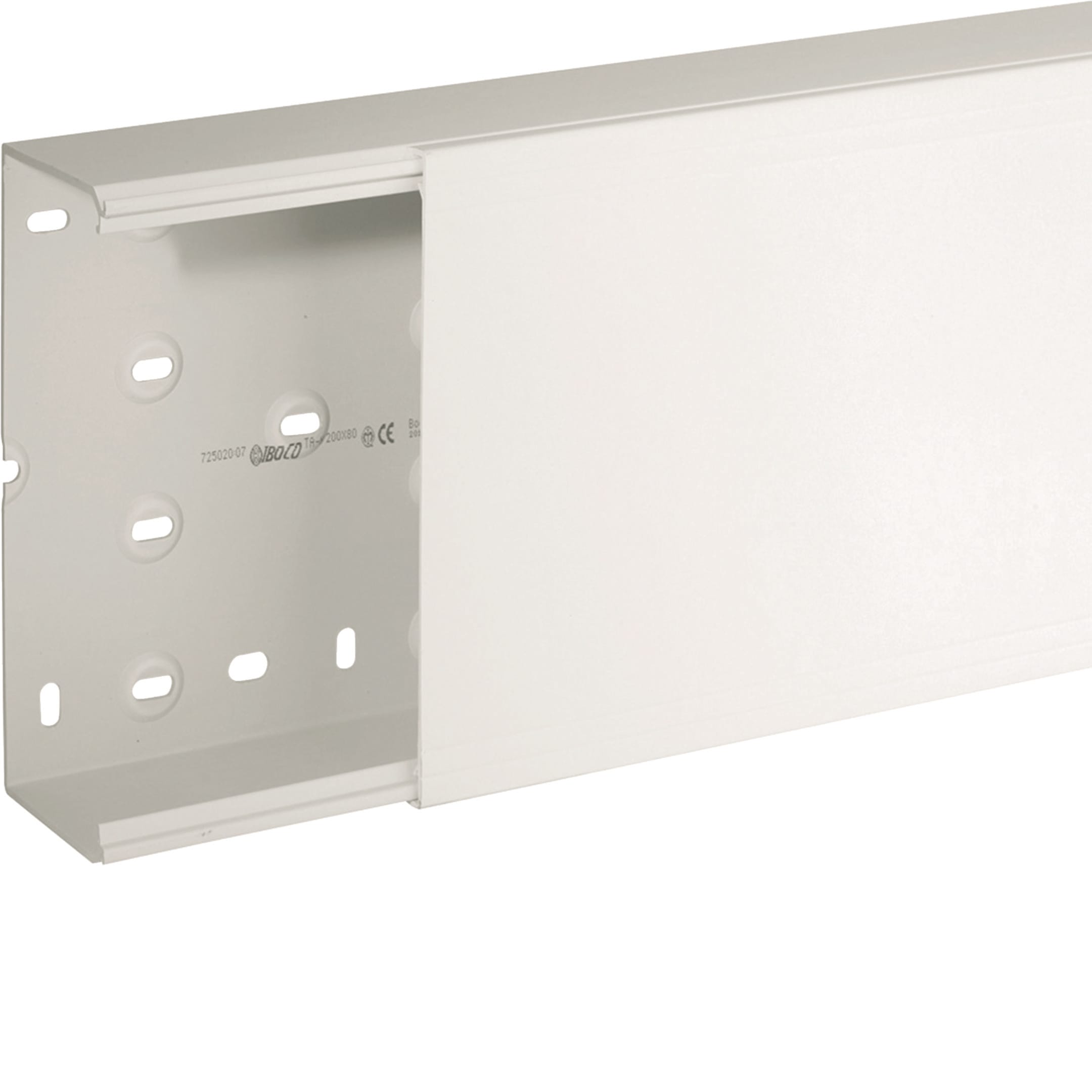 HAGER BOCCHIOTTI - Canale porta apparecchi e porta cavi bianco completo di coperchio TA-N 200x80 W
