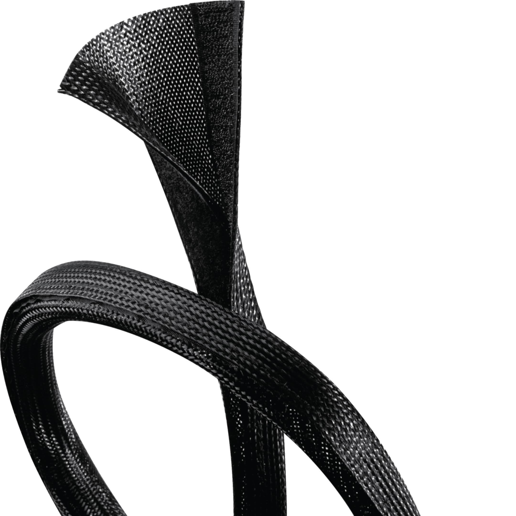 HAGER BOCCHIOTTI - Guaina raccoglicavi STRIP STRAP in poliestere con velcro diametro max 22mm nera