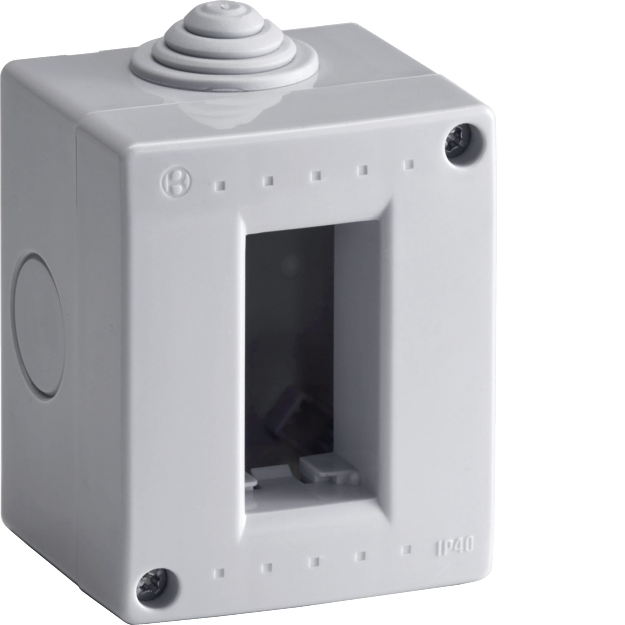 HAGER BOCCHIOTTI - BOX IP40 01 OR GRI Contenitore orizzontale per parti attive Pepita GRIGIO