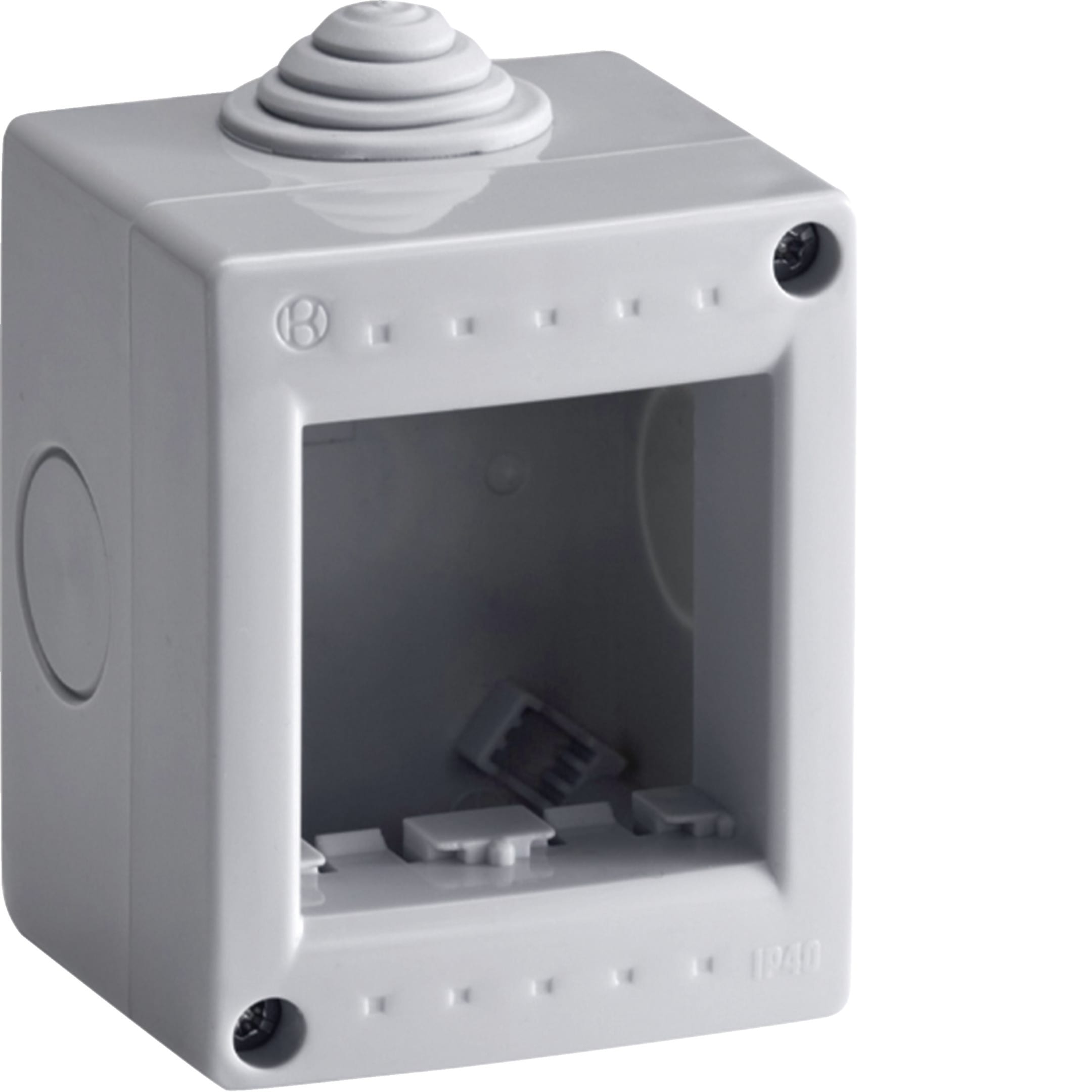 HAGER BOCCHIOTTI - BOX IP40 02 OR GRI Contenitore orizzontale per parti attive Pepita GRIGIO