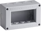 HAGER BOCCHIOTTI - Contenitore orizzontale 4 mod per parti attive Pepita grigio BOX IP40 04 OR GRI