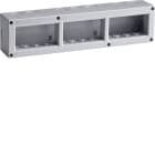 HAGER BOCCHIOTTI - Contenitore orizzontale 12 mod per parti attive Pepita grigio BOX IP40 12 OR GRI