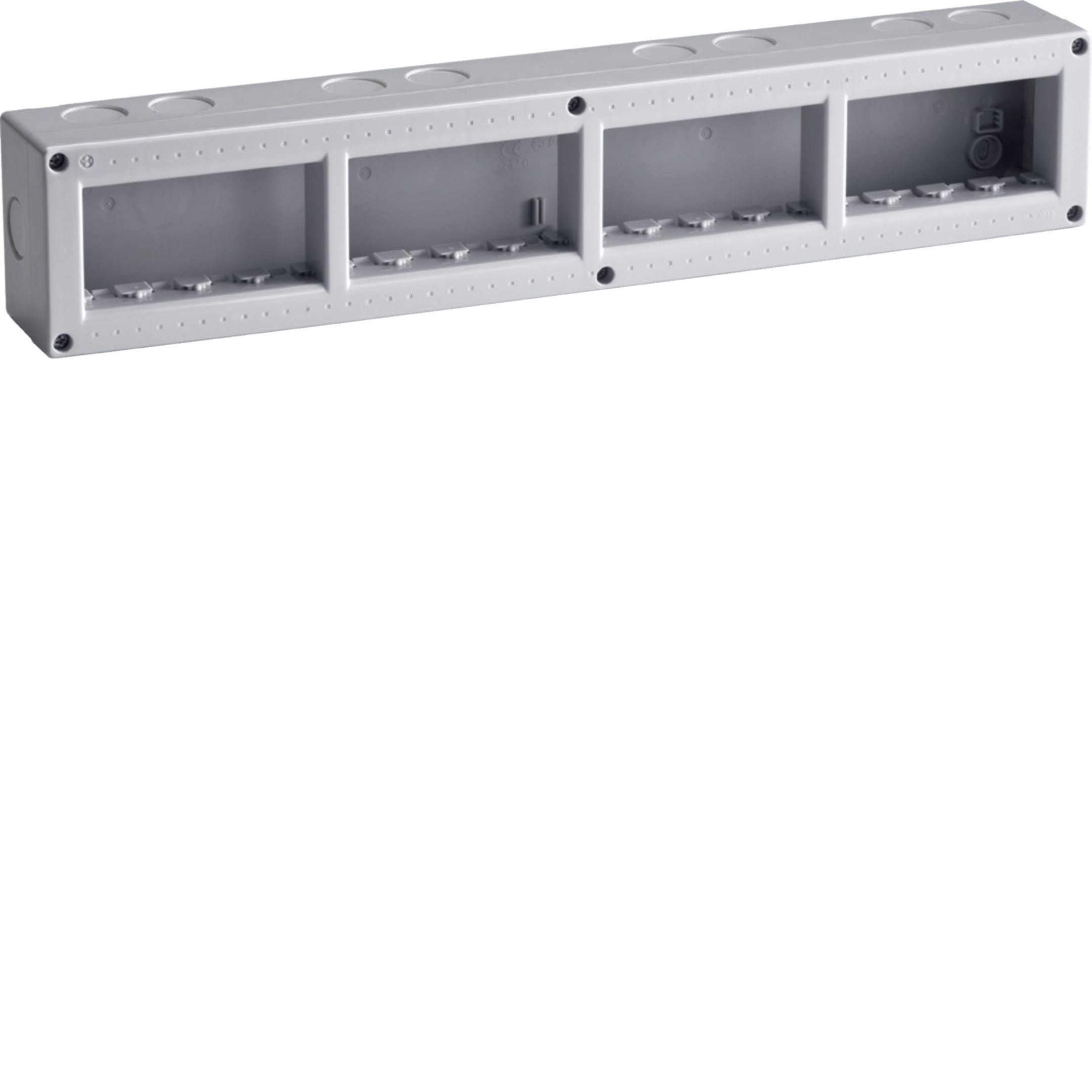 HAGER BOCCHIOTTI - Contenitore orizzontale 16 mod per parti attive Pepita grigio BOX IP40 16 OR GRI