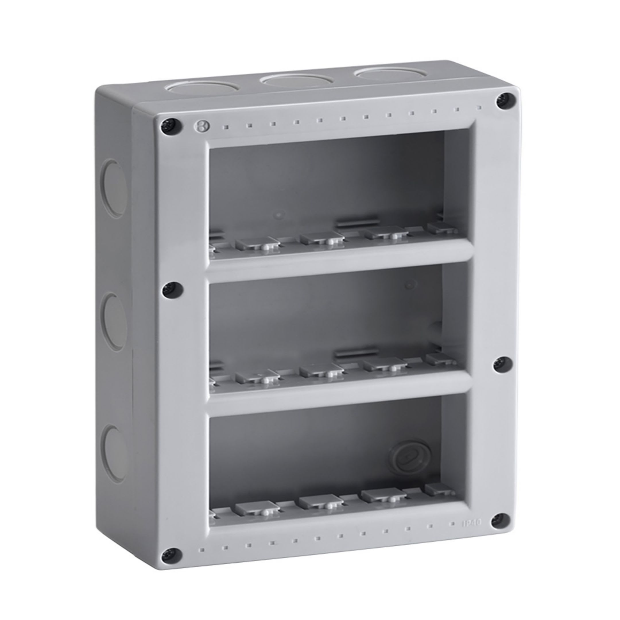 HAGER BOCCHIOTTI - BOX IP40 12 VR GRI Contenitore verticale per parti attive Pepita GRIGIO