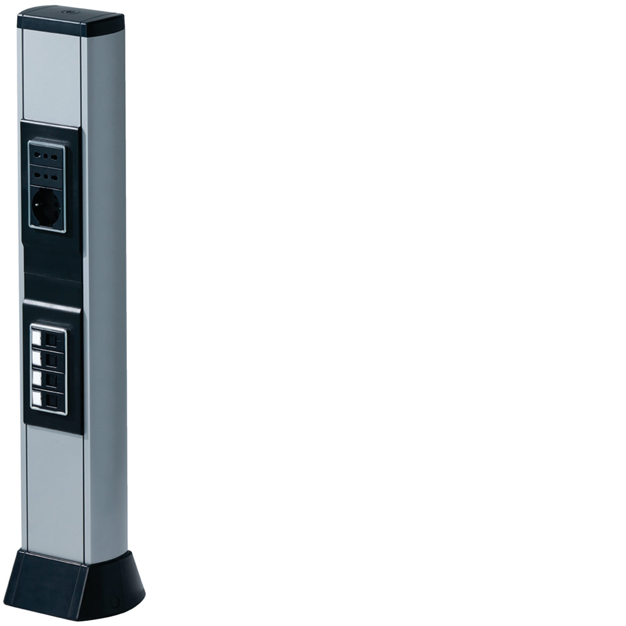 HAGER BOCCHIOTTI - BIS 660 AO Colonna bifacciale in alluminio porta apparecchi ALLUMINIO OPACO