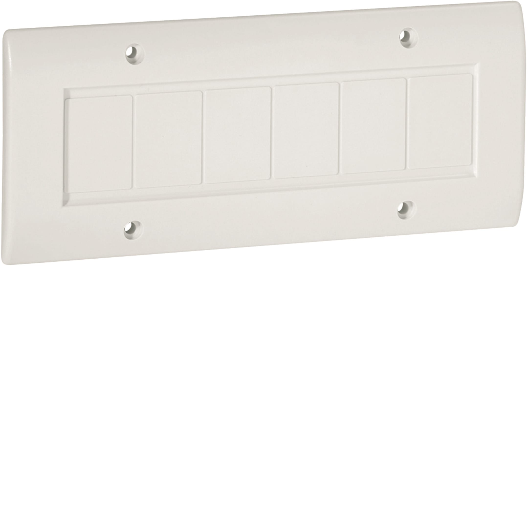 HAGER BOCCHIOTTI - Placca cieca 6 moduli per scatole canali TBA-TBN-TCN bianco PCN6 W