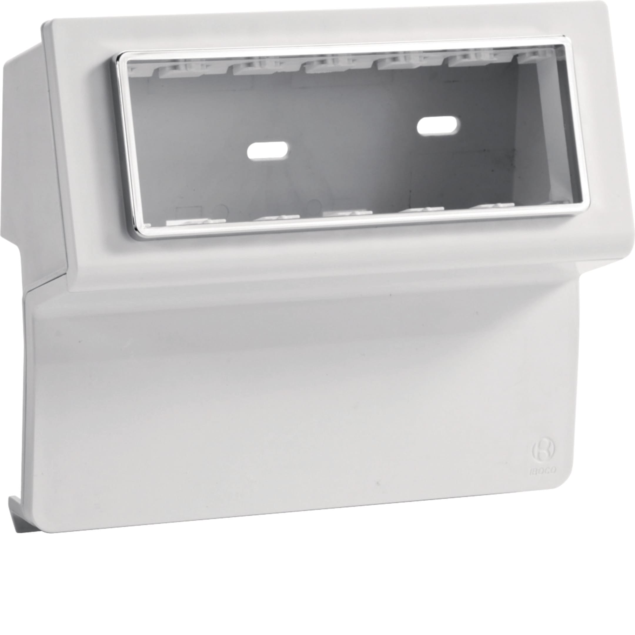 HAGER BOCCHIOTTI - SBN 6 AP W Scatola porta apparecchi Pepita per canale battiscopa TBN BIANCO