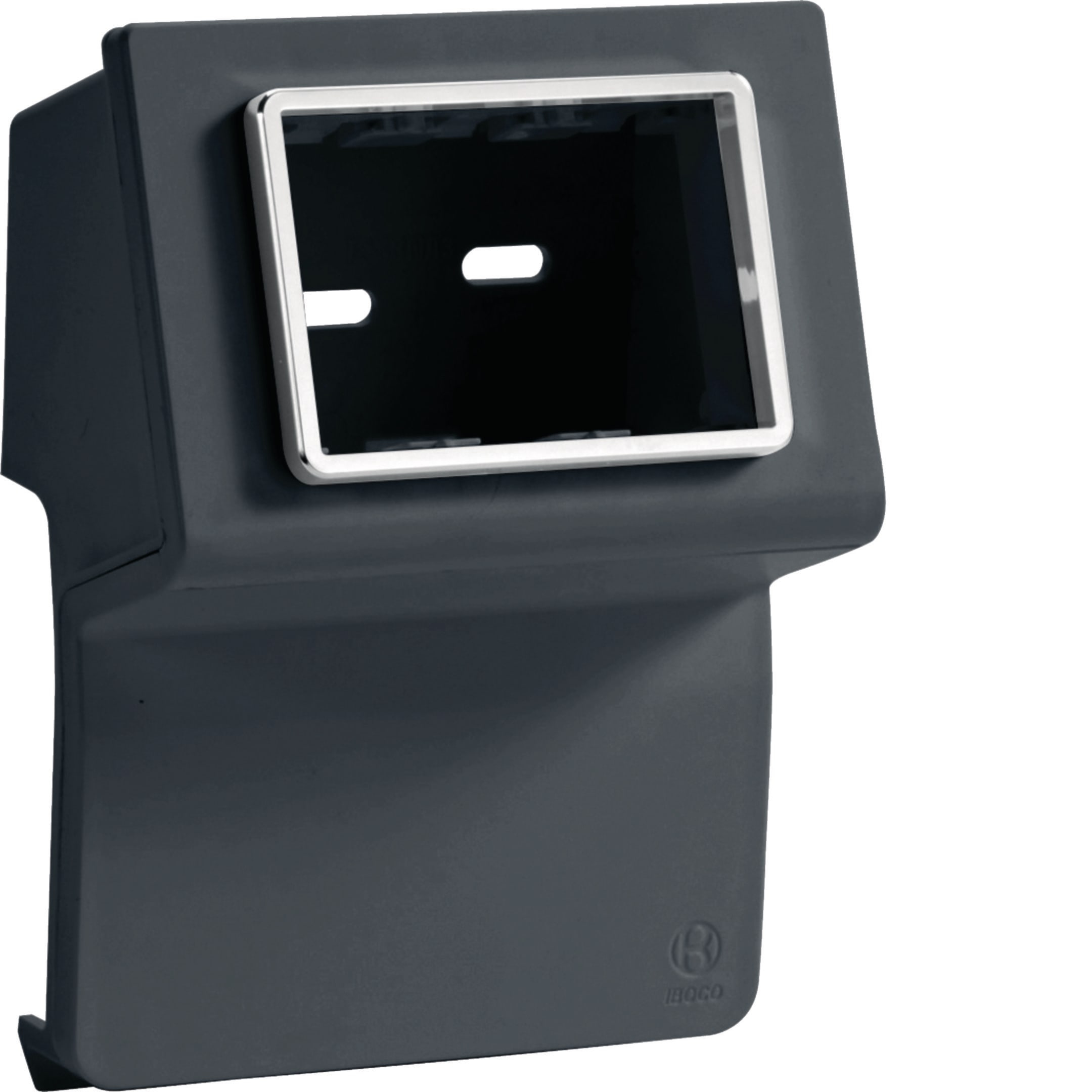 HAGER BOCCHIOTTI - Scatola porta apparecchi Pepita 3 moduli linea TBN nero ardesia SBN 3 AP A