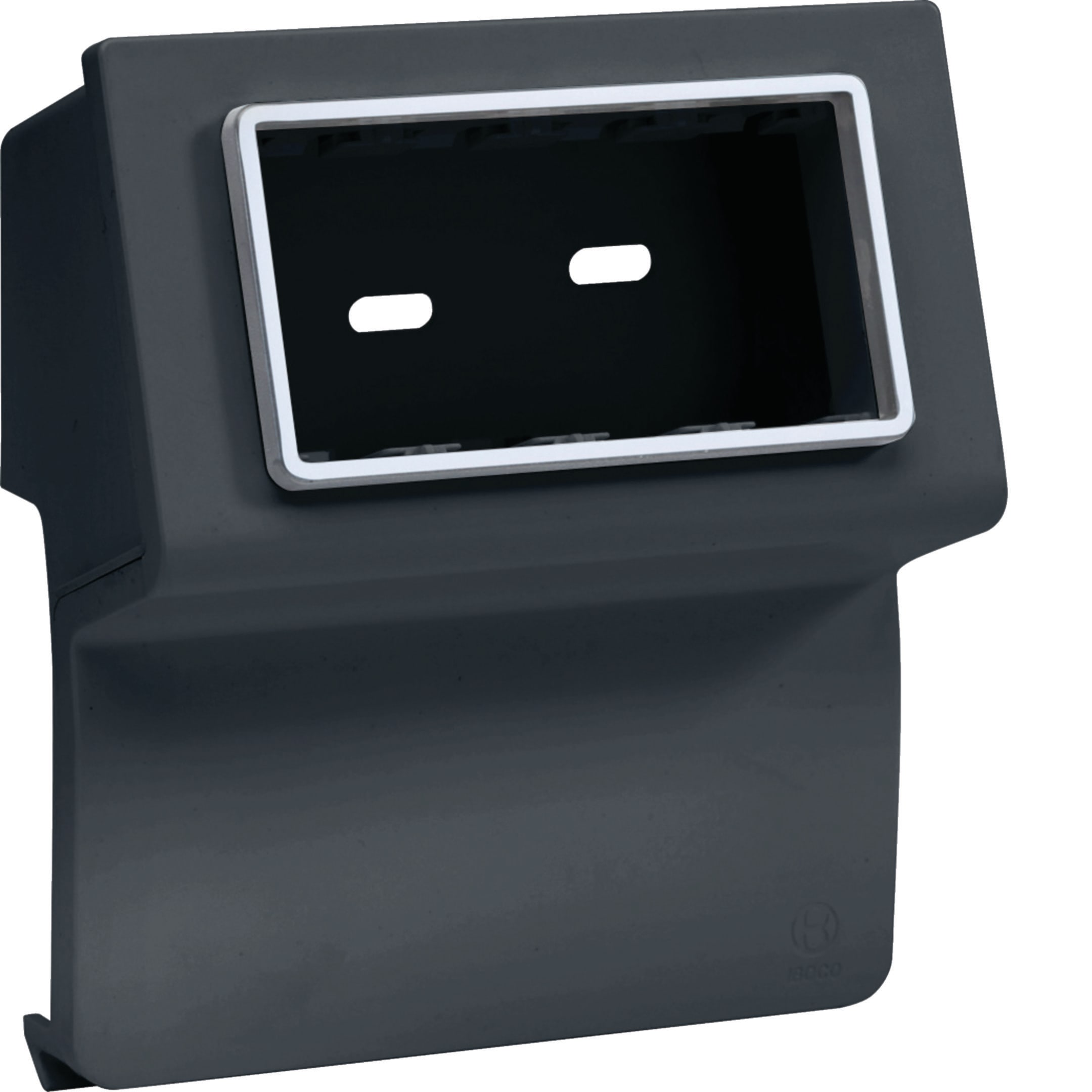 HAGER BOCCHIOTTI - SBN 4 AP A Scatola porta apparecchi Pepita per canale TBN NERO ARDESIA