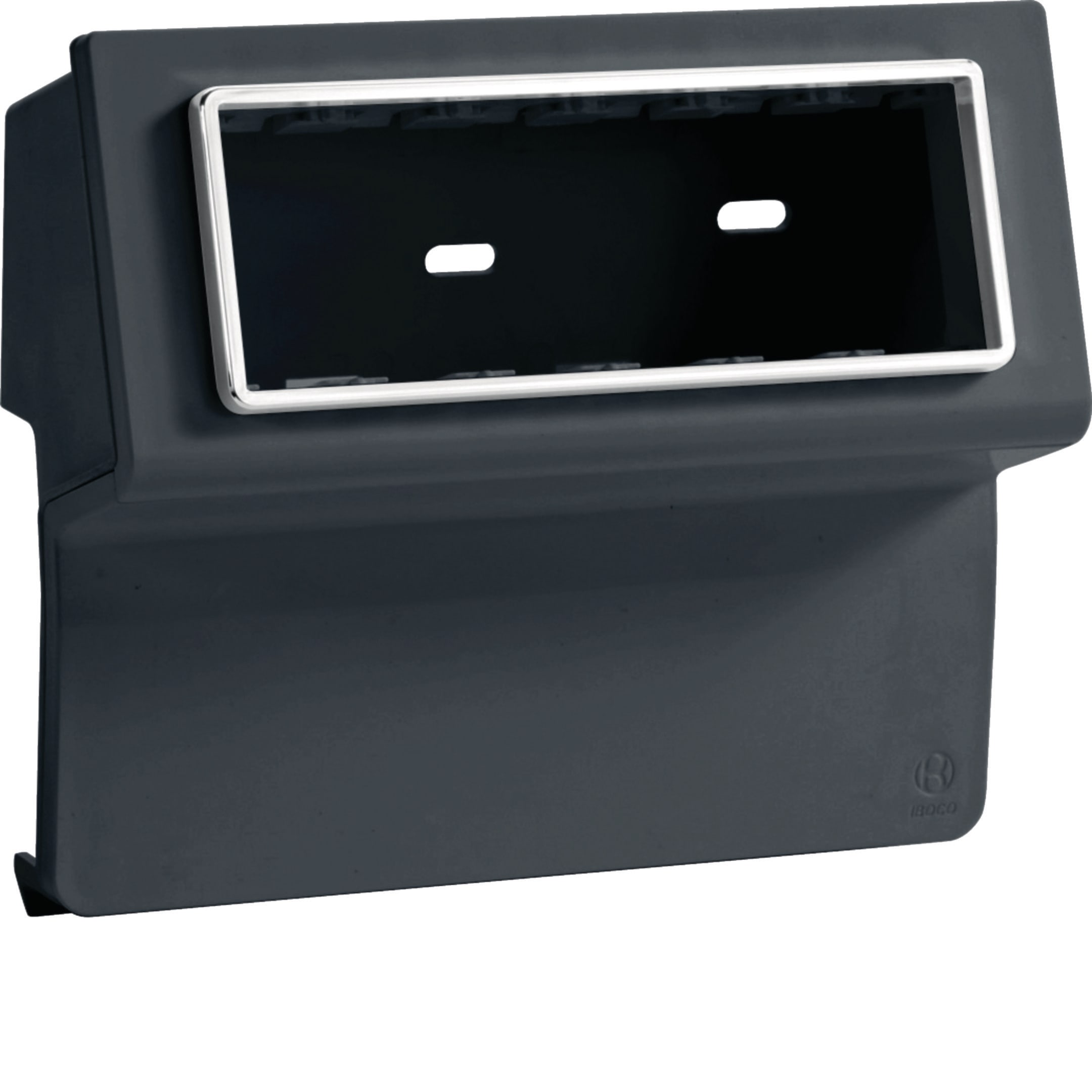 HAGER BOCCHIOTTI - Scatola porta apparecchi Pepita 6 moduli linea TBN nero ardesia SBN 6 AP A