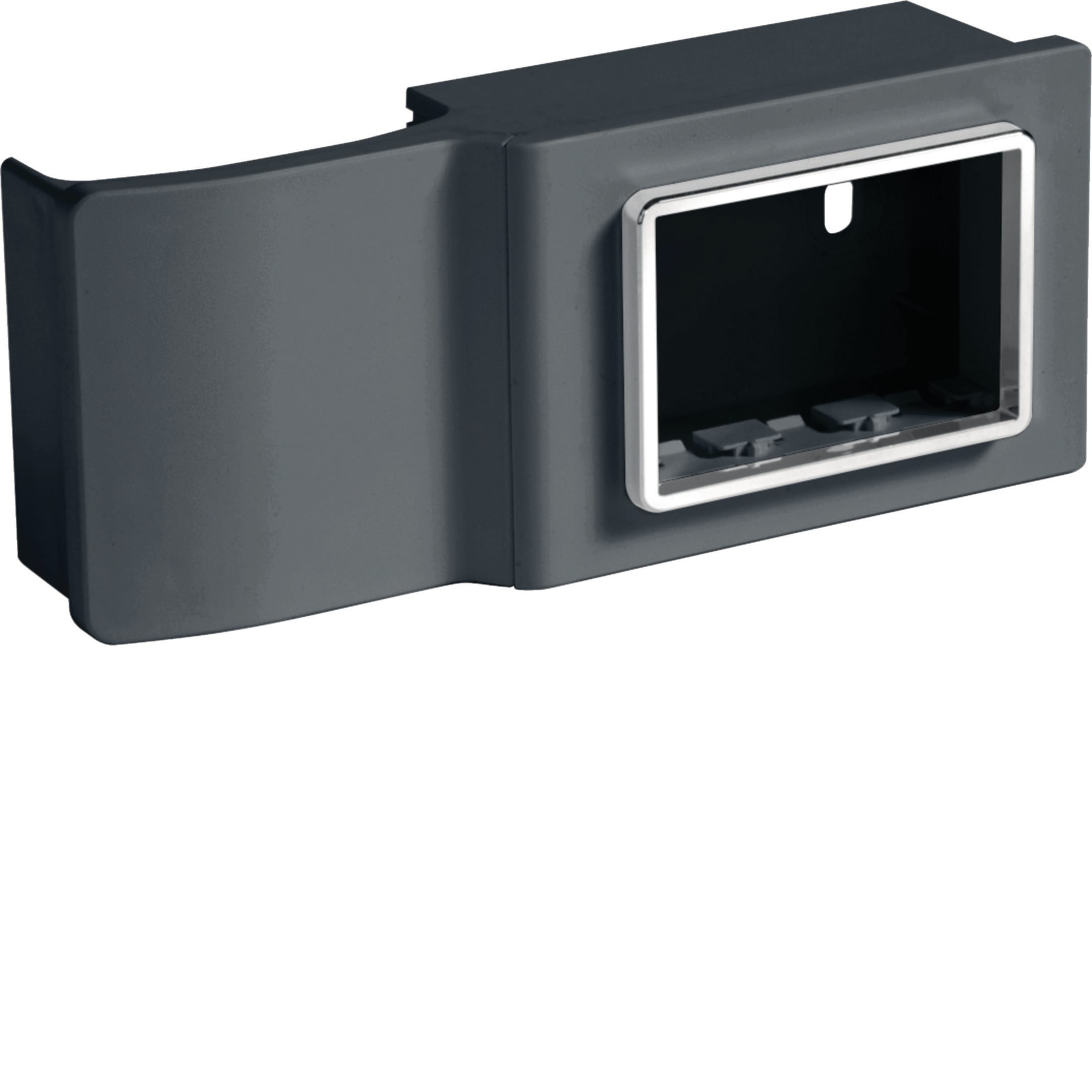 HAGER BOCCHIOTTI - Scatola porta apparecchi Pepita 3 moduli linea TCN nero ardesia SRCN 3 AP A