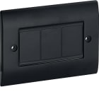 HAGER BOCCHIOTTI - Placca cieca per scatole canali TBA-TBN-TCN nero ardesia PC 83 A