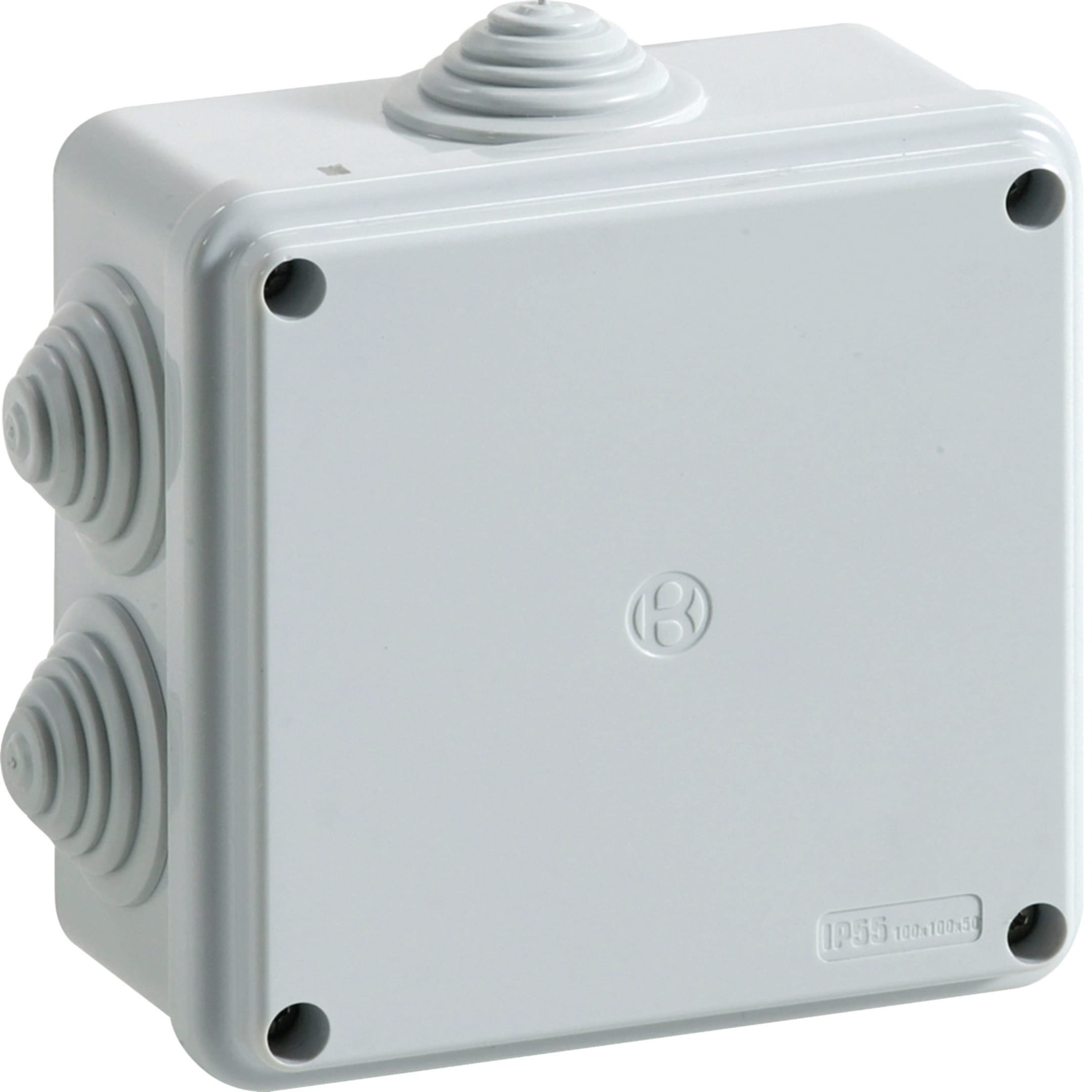 HAGER BOCCHIOTTI - Cassetta di derivazione IP55 grigia 100x100x50 viti metalliche IP55 01 VM