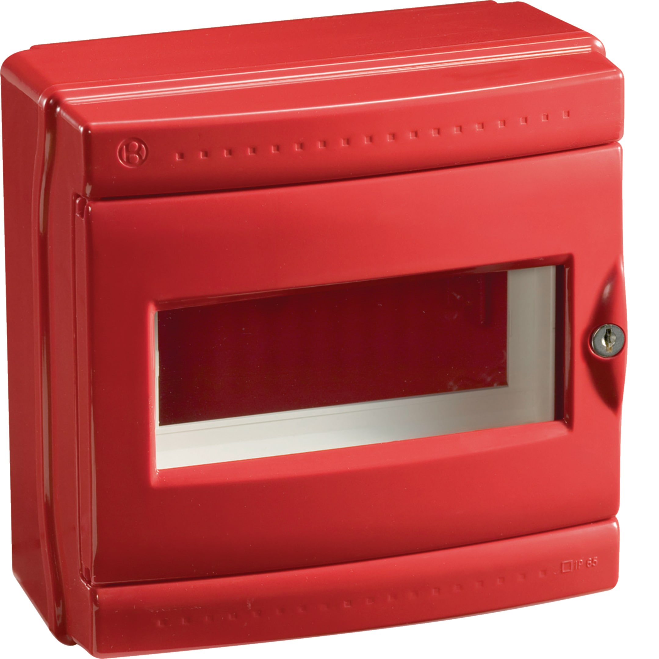 HAGER BOCCHIOTTI - Centralino 8 moduli con guida DIN Pablo Emergenza IP65 rosso IP65 CE 08 R