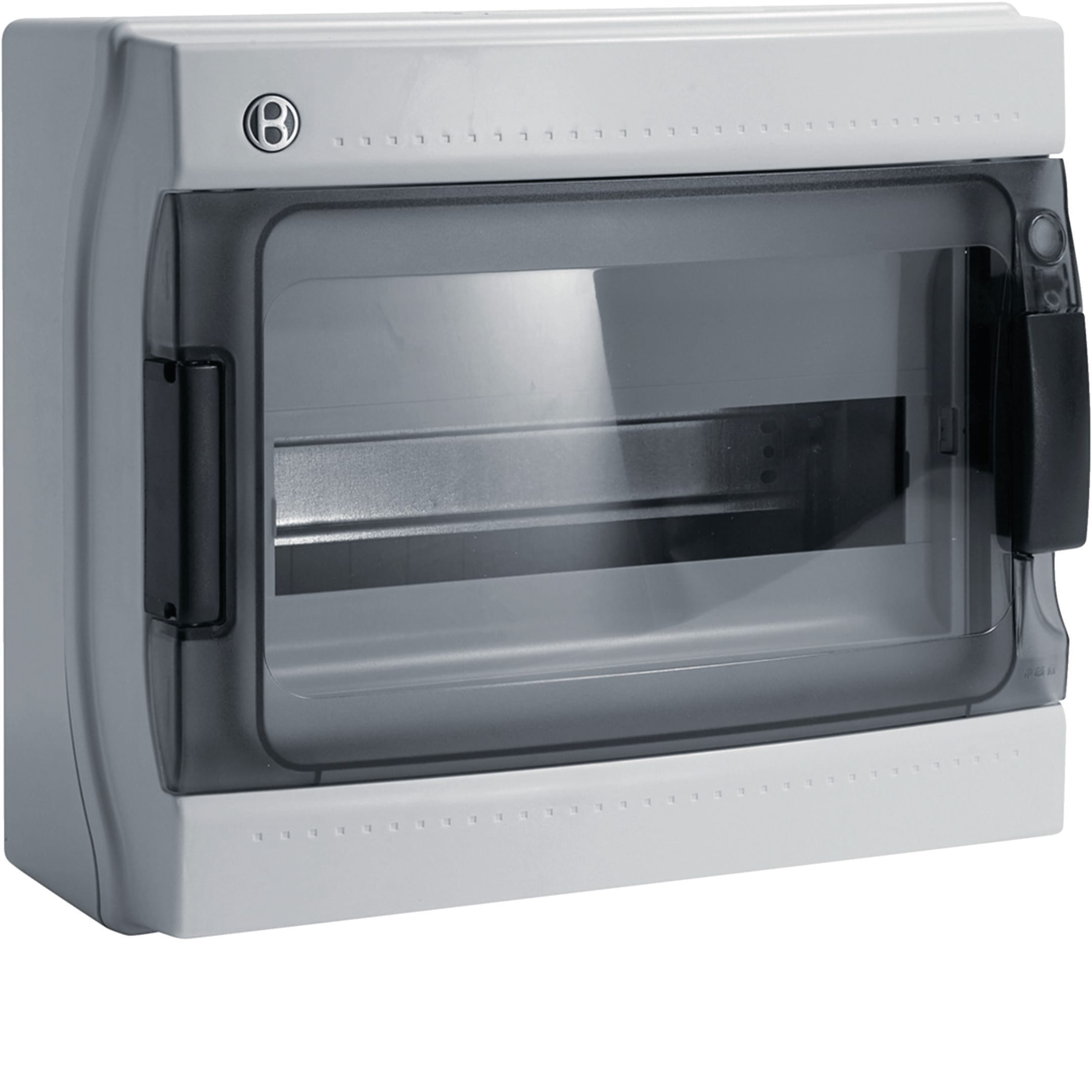 HAGER BOCCHIOTTI - IP65 12 GRI Centralino IP65 12 moduli portella fumè linea Pablo GRIGIO